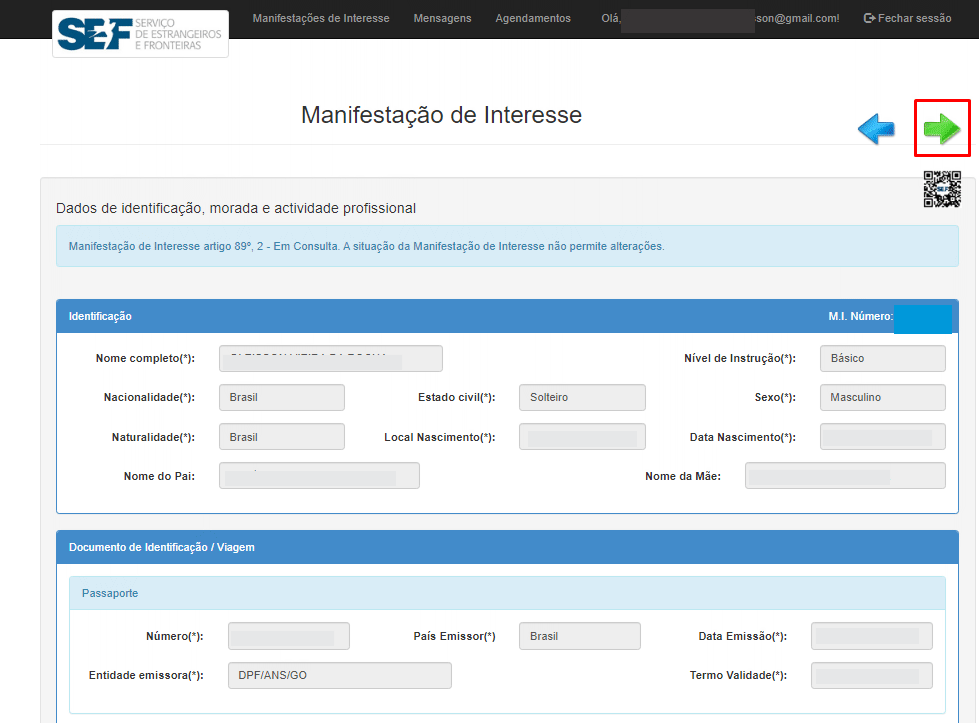 Como saber a data da manifestação de interesse