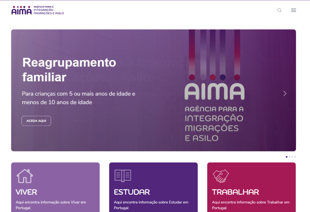 Portal para pedir reagrupamento familiar foi lançado no site da AIMA